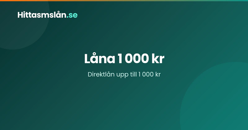 Sms lån 1000 kr
