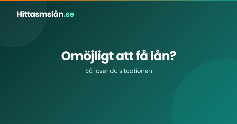 Omöjligt att få lån