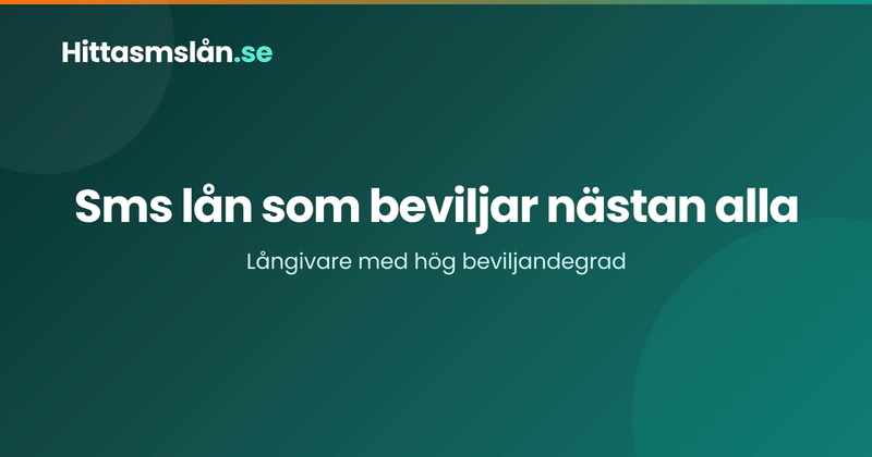 Sms lån som beviljar alla