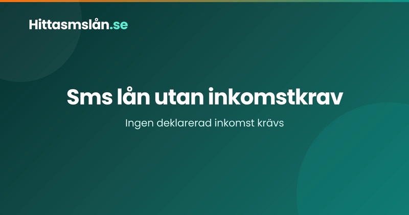 Smslån utan inkomst