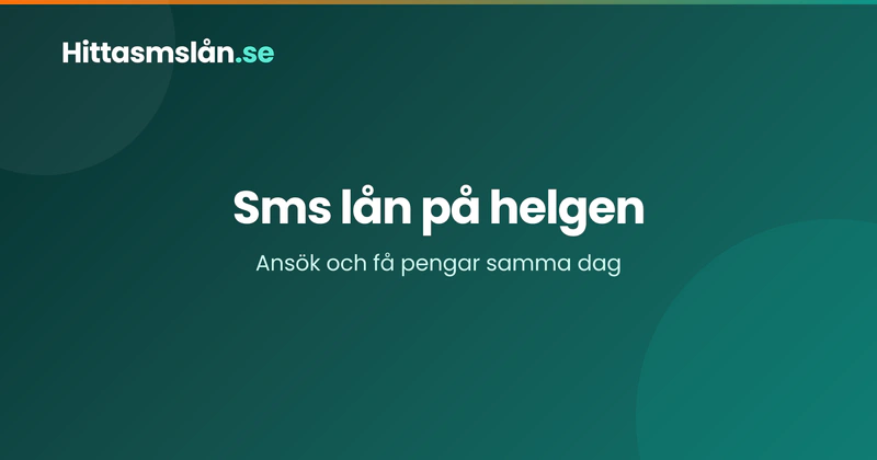 Sms lån helg