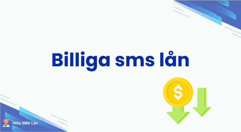 Billiga sms lån